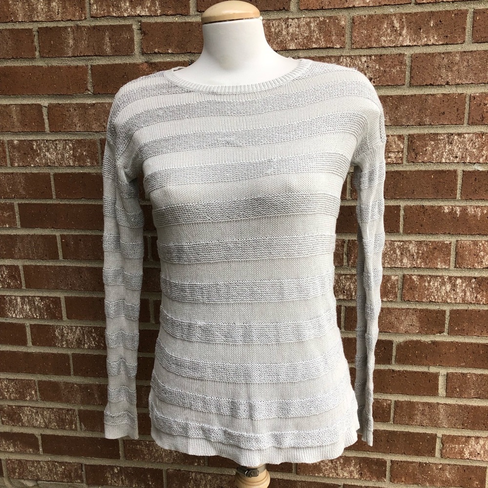 New Elle Striped Sweater Size XS Kohl’s